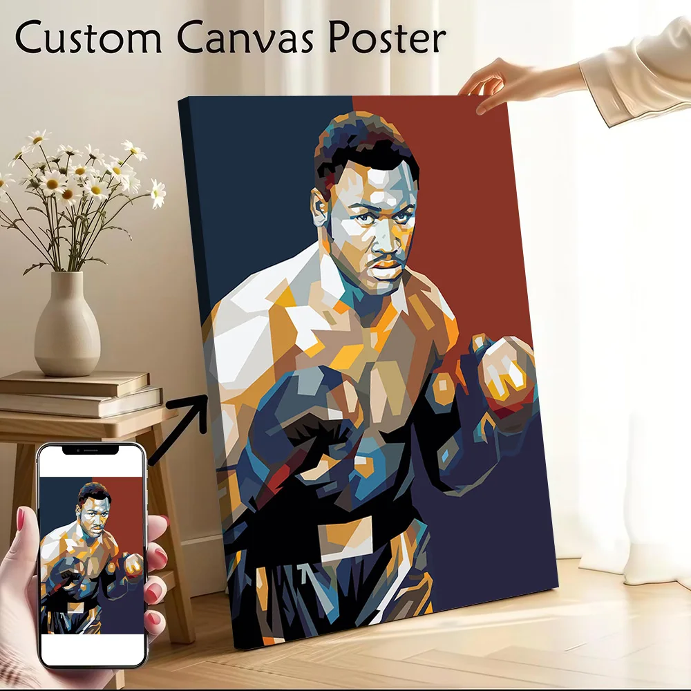 Joe Frazier Boxing Pop Art Poster Canvas Wall Art Custom Photo Print Modern Painting for Fans Room Decorating Interior Wand Deko
