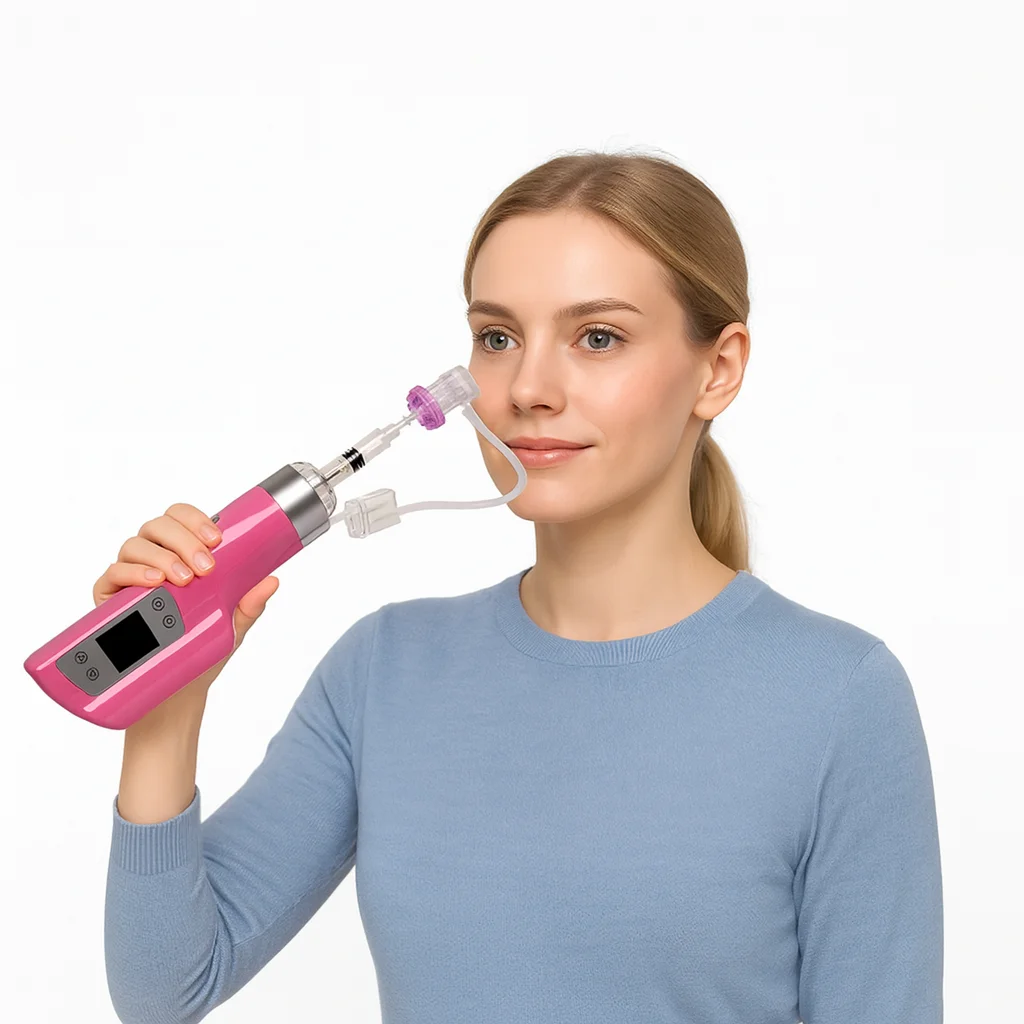 Negative pressure hyaluronic acid beauty gun vacuum activated cosmetic moisturizing facial beauty care tool