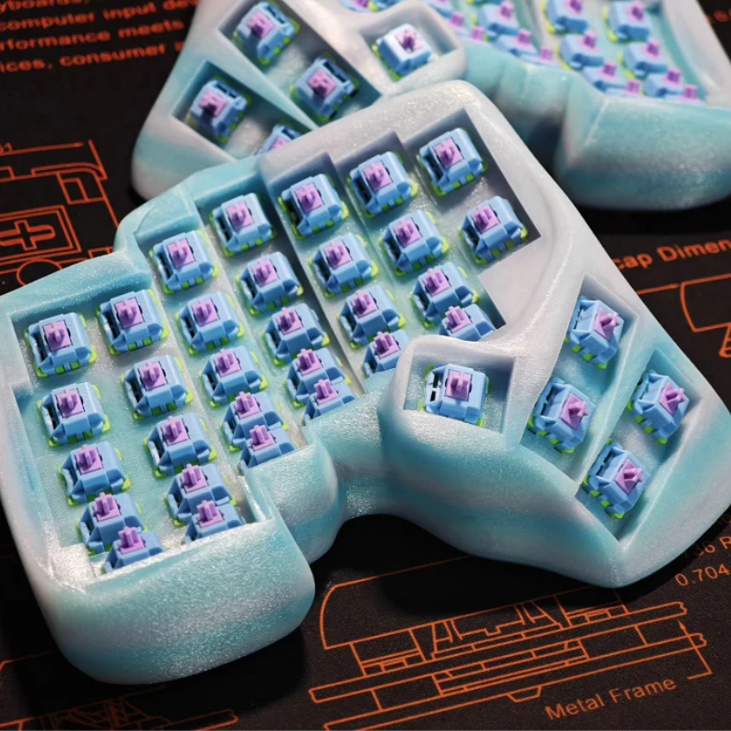 

Redox Manuform Split Keyboard Mechanical Kit Wired Hot-Swap Teclado Dividido Custom Ergonomic Office Gaming Keyboards VIAL