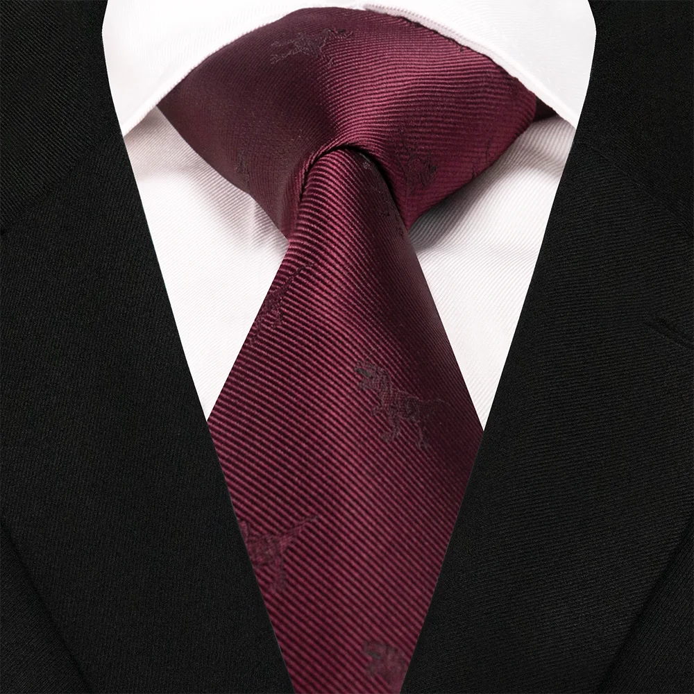 EASTEPIC 8 cm rot-blaue Jacquard-Krawatten für Herren, Herren-Krawatte, hochwertiges Accessoire, Geschäftsgeschenk, Fuchs, Drache, Flamingo, Schnecke, Ente, Tier – Detail 11