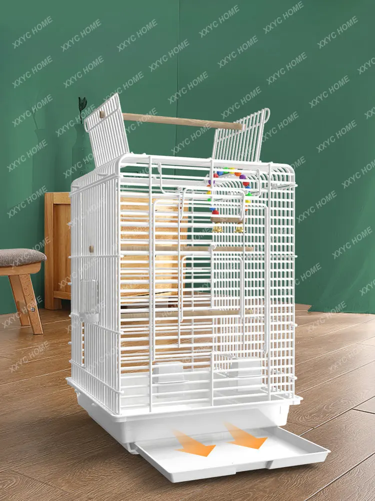 Bird Cage Parrot Cage Home Large Space Weft Threads Luxury Villa Big Brother White Eye Pearl Finch Special Cage