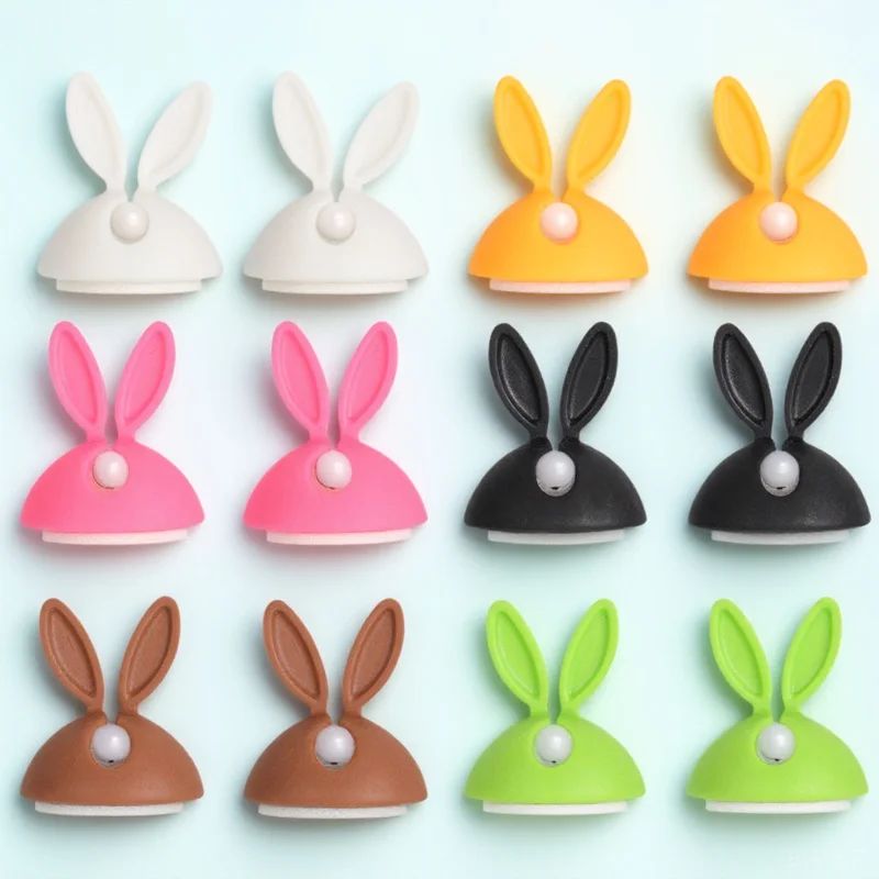 

12Pcs Bunny Cable Clip Holder Durable Delicate Cable Organizer for Power Cords USB Cables and Earphone Wires Wire Holder