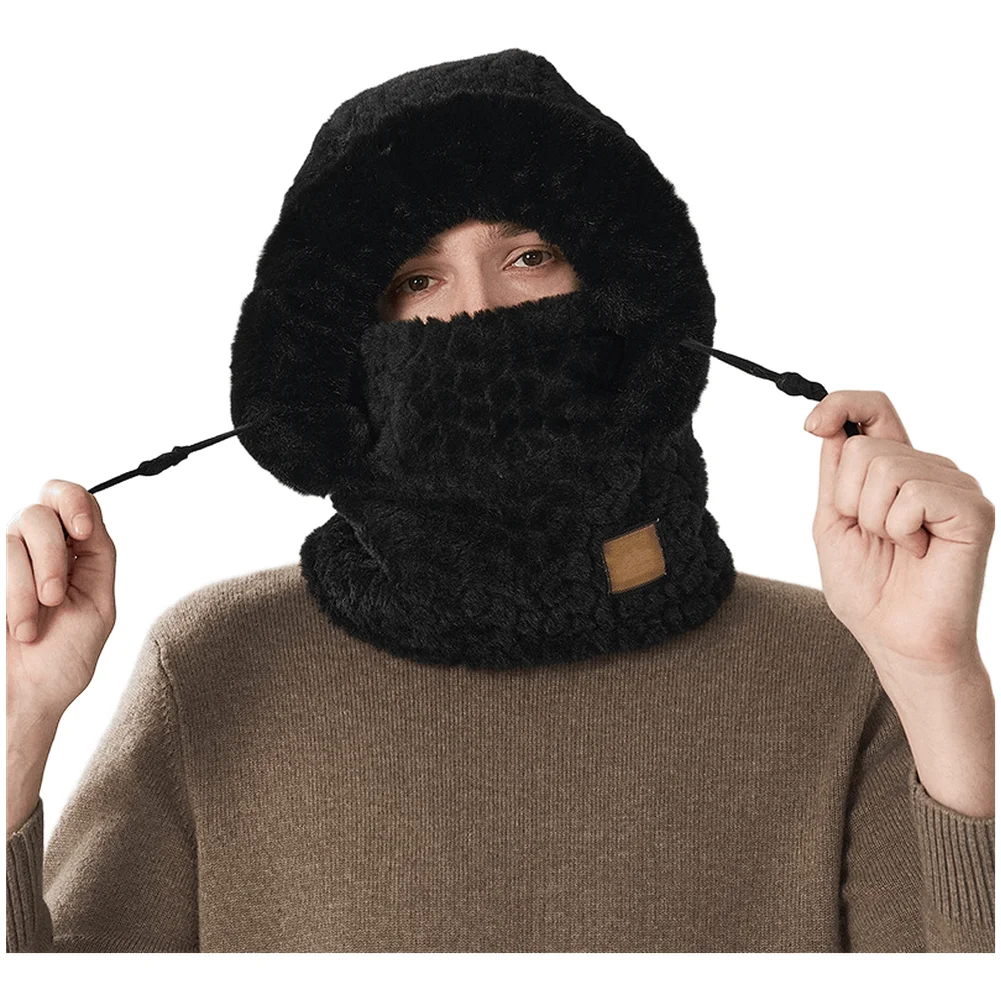 Womens Windproof with Full Neck and Face Coverage Soft Plush Thermal Fleece Lining for Cold Weather Outdoor Activities