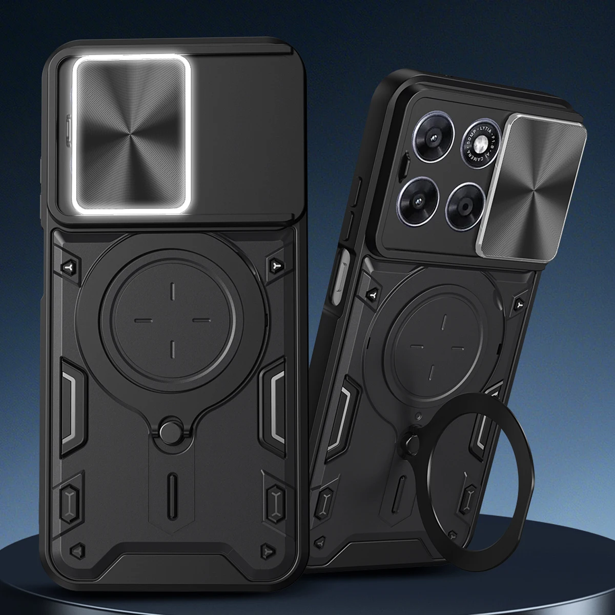 For Motorola Edge 50 Pro 50 Neo 50 Fusion Ultra Case Slide Camera Ring Holder Cover for Moto Edge 50Pro Capa Armor Stand Funda