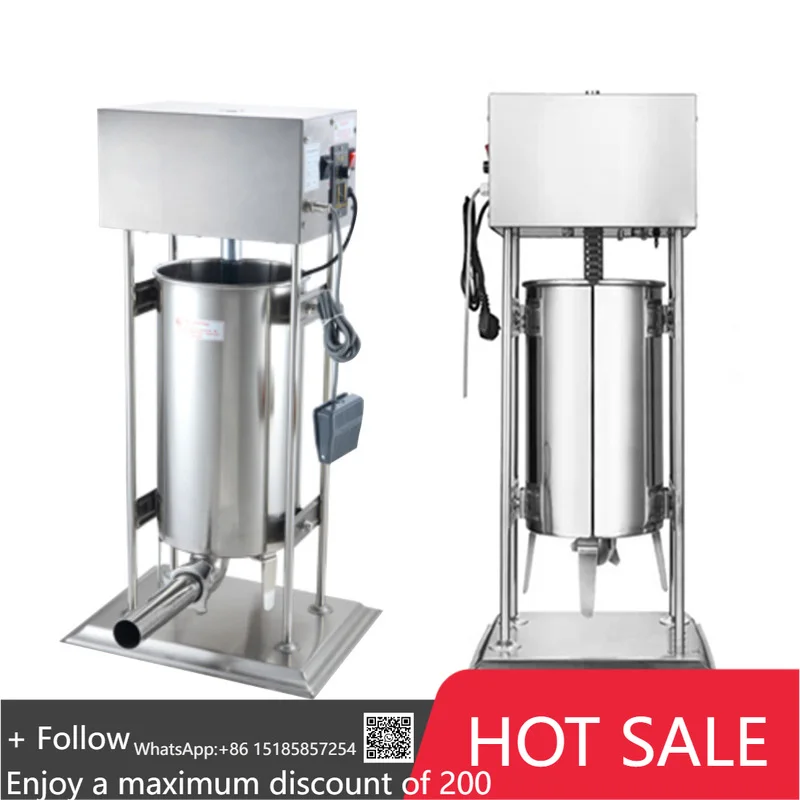 Automatischer elektrischer Wurstfüller Chorizo Hot Dog Making Machine 10L 15L 30L Wurstfüller-Füllmaschinen