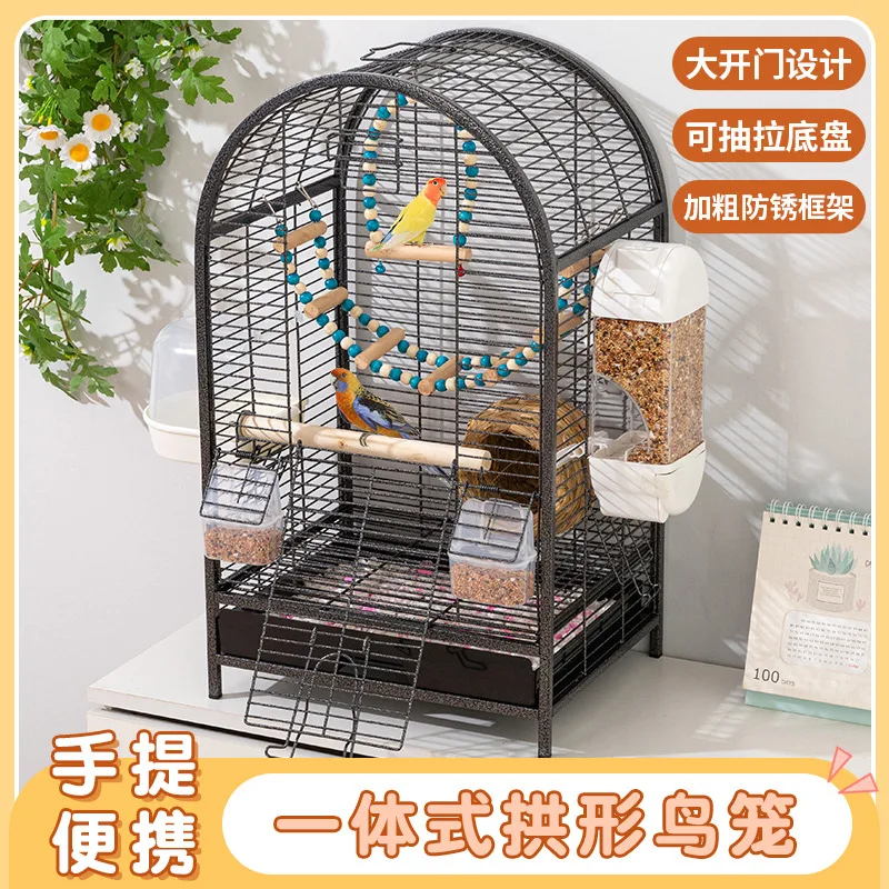 Installation-free bird cage villa parrot cage landscape bird cage Xuanfeng peony large villa home acrylic