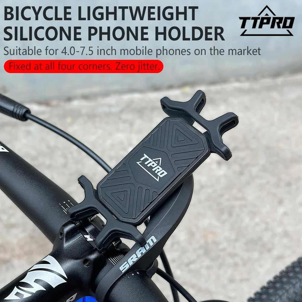 

TTPRO MTB Road Folding Bicycle Motorcycle Handlebar Bracket Anti Slip Silicone Ultra Light Shock-absorbing Bicycle Riding Parts