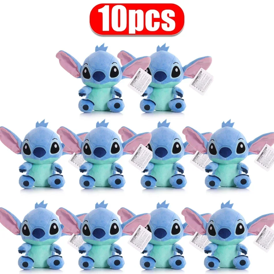 12/20/25cm Stitch Figure Disney Stuffed Plush Multipiece wholesale Model Cartoon Dolls Anime Baby Toys Kawaii Kid Christmas Gift