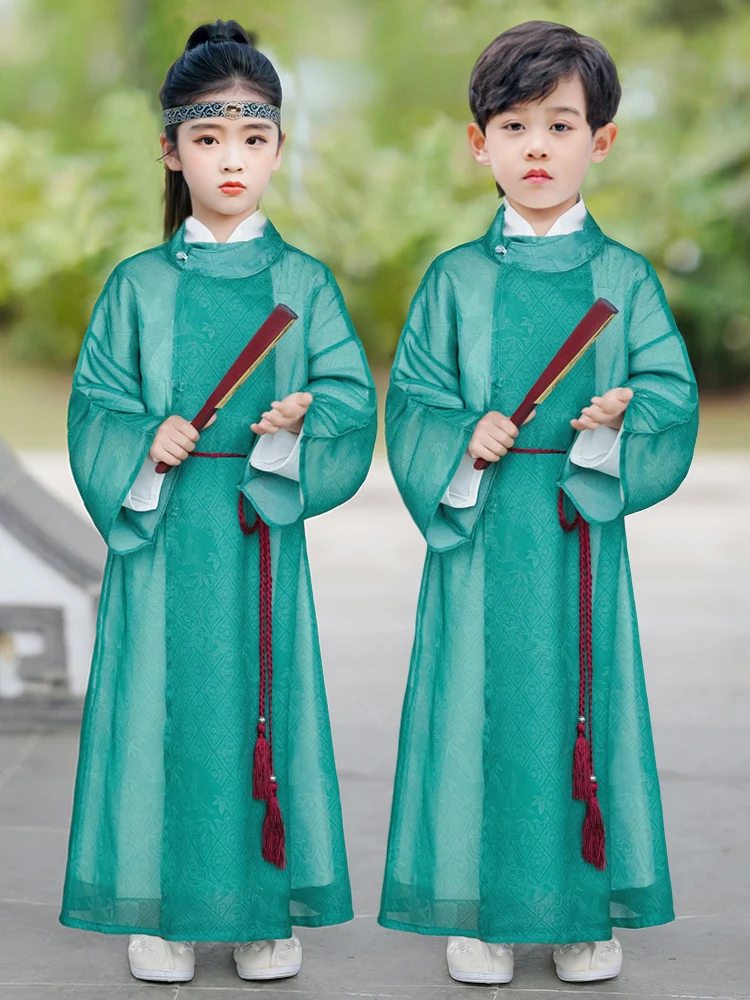 

Children's Entrance Ceremony Hanfu Outfit Kindergarten Primary School Year One Uniform Performance Costume Set