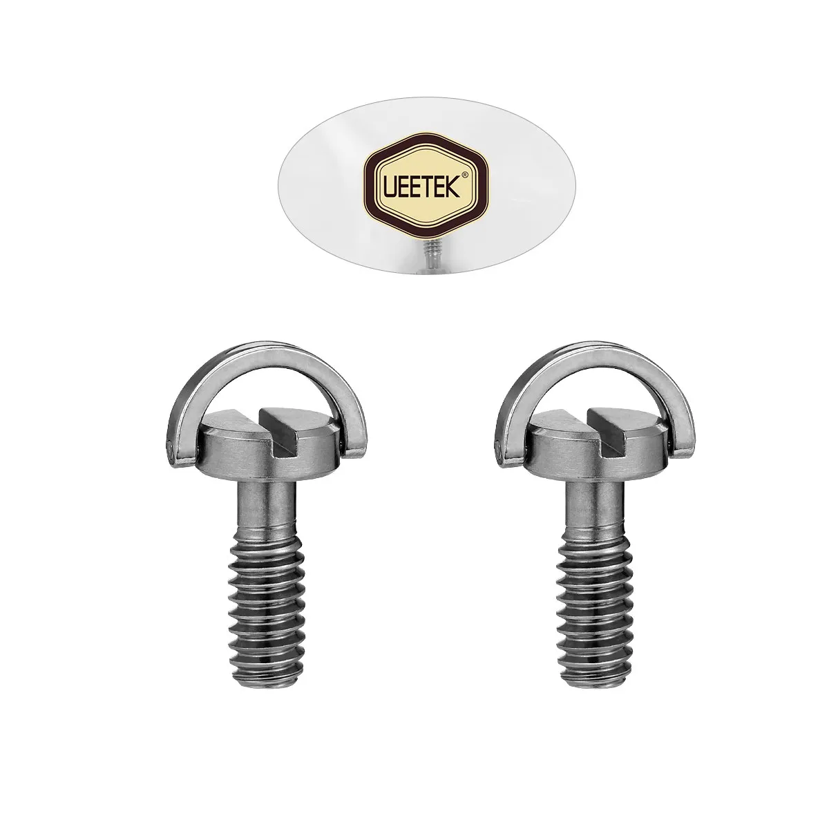2Pcs Longer Stainless Steel D-Ring Screws Camera Flathead Slot Screw Tripod Quick Release Mounting Screw Adapter