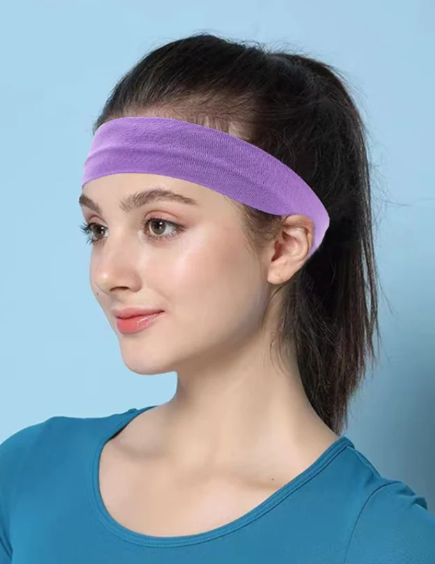 3/10/15 -Pack Solid Color Headbands, Stretchable Sweat Absorbing Headwraps for Sports Yoga Workout, Fashion Hair Accessories image 6