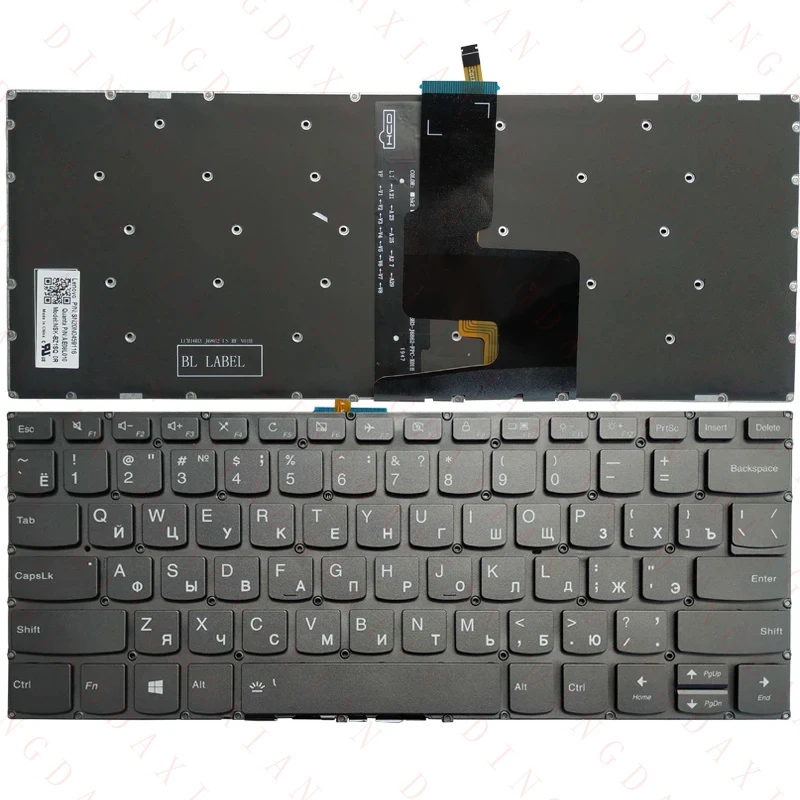 Teclado ruso/estadounidense/británico/español para portátil Lenovo IdeaPad 330S-14 330S-14IKB 330S-14AST S340-14 S340-14IWL S340-14API S340-14IIL