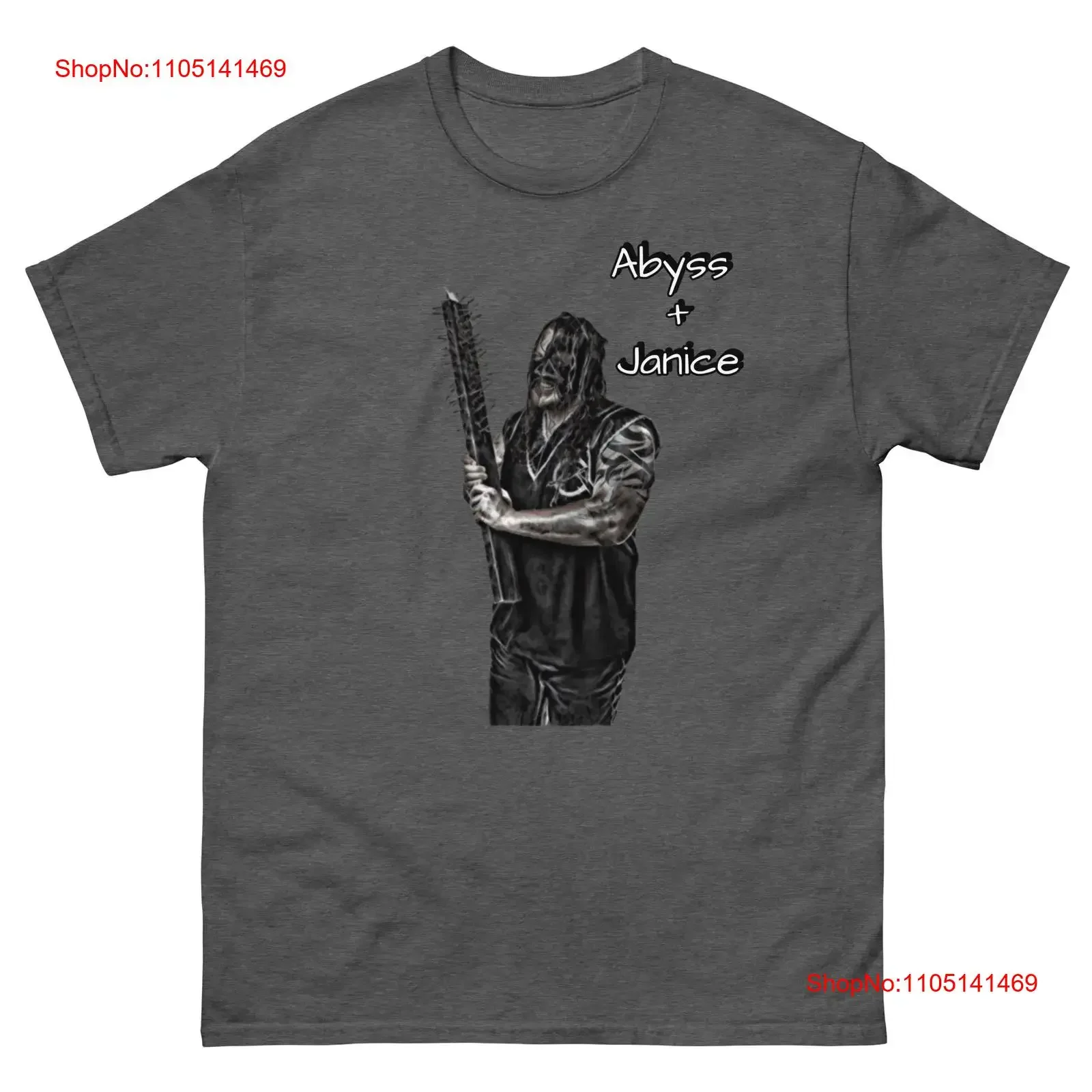 TNA Wrestling Abyss T Shirt Classic Pro and Janice vintage Washed Breathable Comfortable Casual streetwear Soft fashion homme