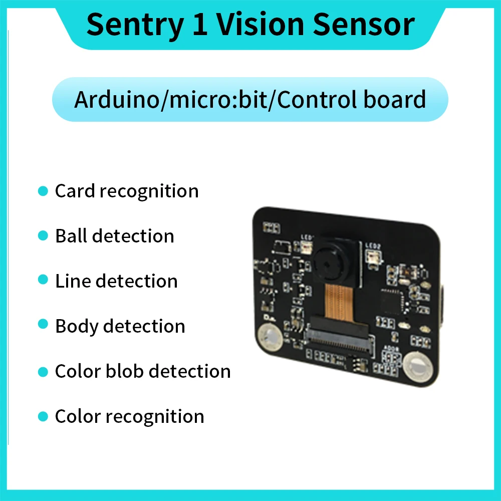 Keyestudio Sentry1&2 Vision Sensor Wide Camera Aperture Visual Inspection AI Face Recognition For Arduino/Micro:bit/Raspberry PI