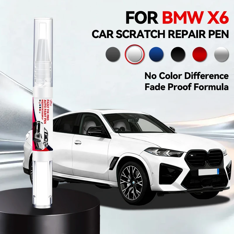

Ручка-корректор для ремонта лакокрасочного покрытия автомобиля BMW X6 (2008-2025), аксессуары для устранения царапин, белый A96, 300 красный C57, серый C36, черный 416, красный C57