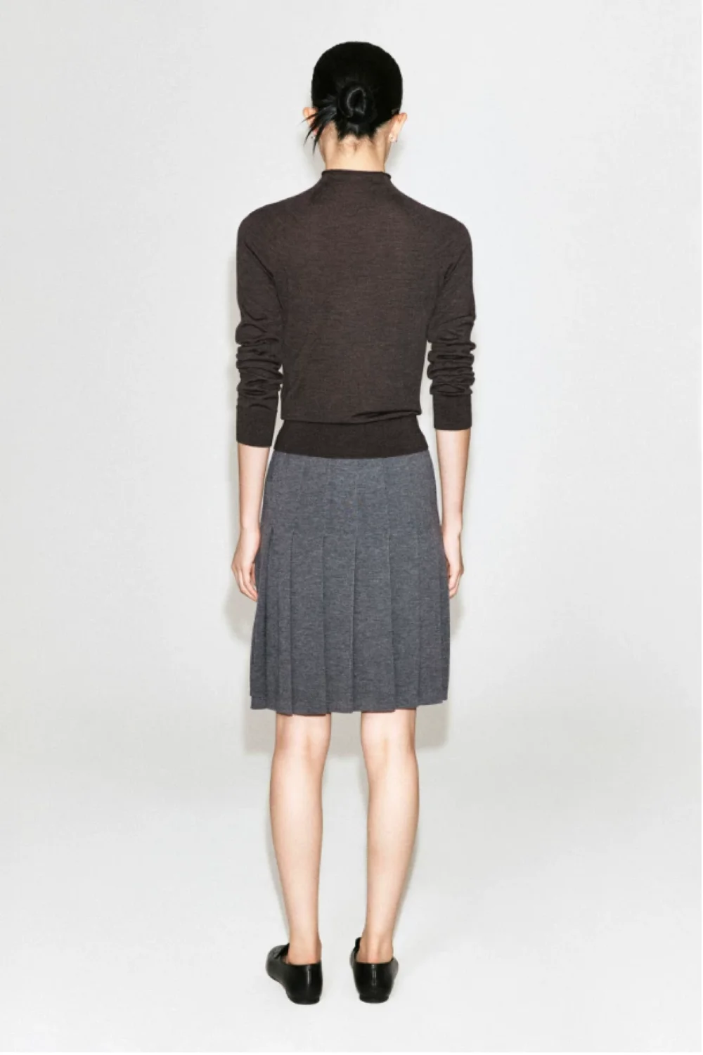 XIMIAN APPAREL 2026 YAZHIMEI traf cos autumn new style of Ladies' Casual Standard style grey wool blend pleated short skirt