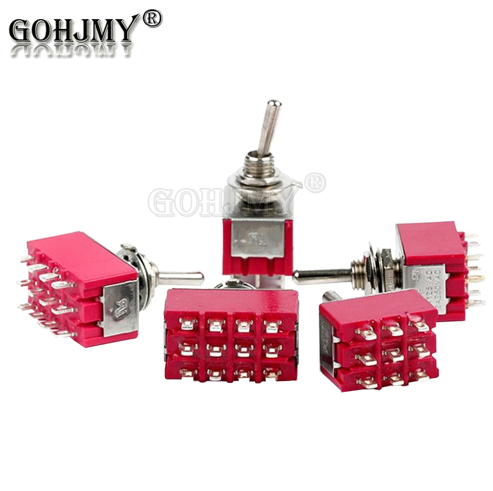 6A 125VAC 6mm Toggle Switch MTS 302 303 402 403 on off SPDT DPDT on off on 3PDT  Waterproof Switch SMTS-102 SMTS-202 miniature