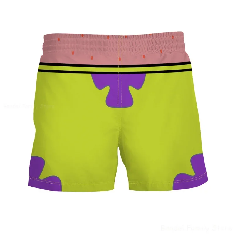 Spongebob Shorts Anime Personalized Kids Boy Summer Short Pants Casual Fitness Sweatpants Sport Shorts Prints Beach Pants