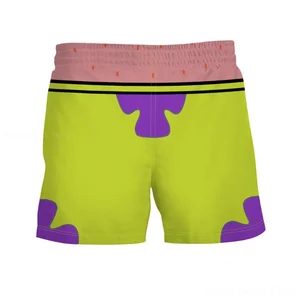 Bob Esponja Shorts Anime Personalizado Crianças Menino Verão Calças Curtas Casual Fitness Sweatpants Esporte Shorts Estampados Calças de Praia 10 principais vendas bob esponja pants - №4