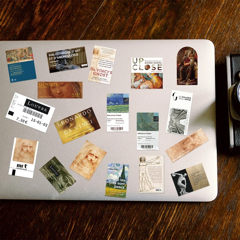 50PCS Artistic Stickers Art Gallery Cartoon Anime Waterproof Graffiti Luggage Laptop Guitar Book Phone Kids Sticker Pack Toy