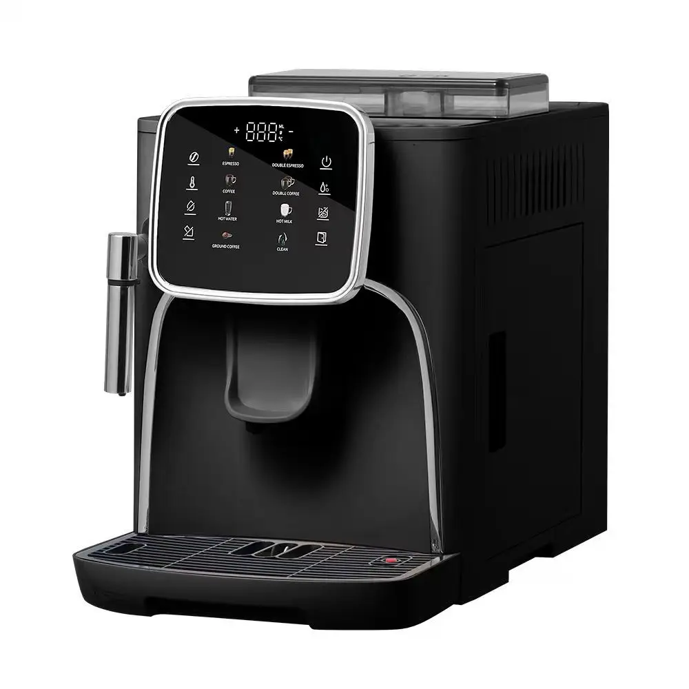Italian Machine Touch Screen Programmable Brewing Powdered Coffee Milk Foam Black Cappuccino  Hotel Fully Automatic