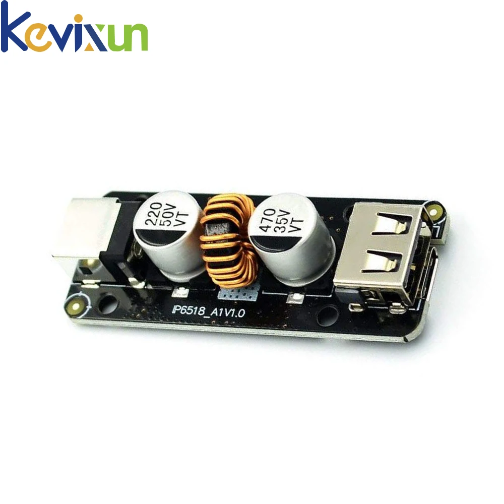 45W 12V/24V DC to USB Type C PD & Type A QC3.0 DC Fast Charge Step-Down Buck Power Adapter IP6518