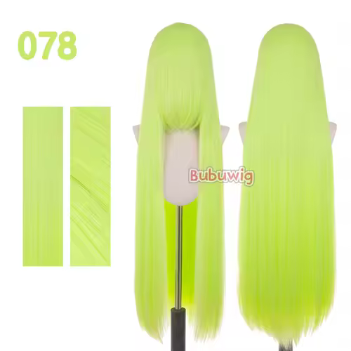 Bubuwig Synthetic Hair 100cm Long Straight Pure Color Cosplay Wigs Over 100 Colors Black White Red Blue Brown Wig Heat Resistant - Image 42