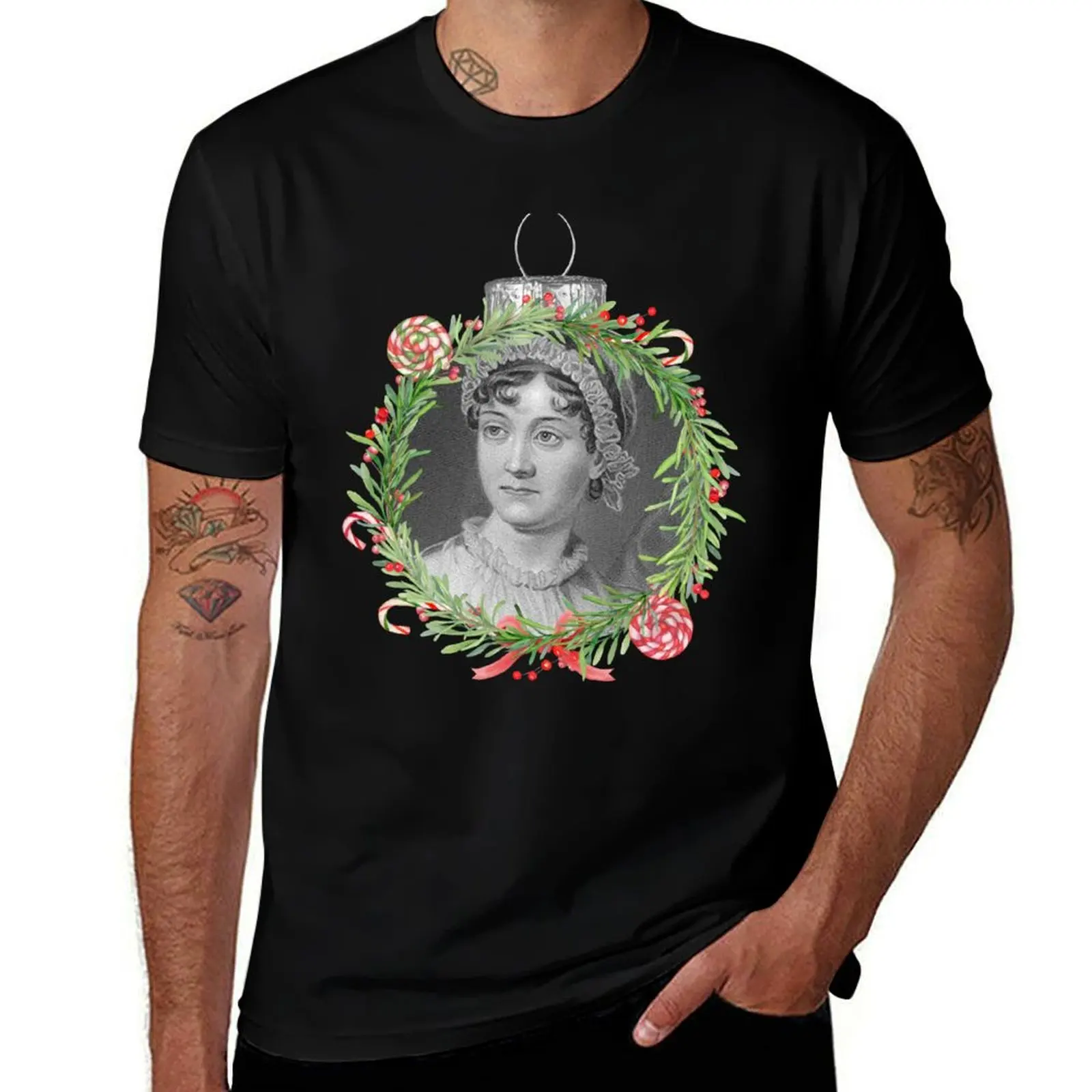 

Jane Austen Christmas Bauble T-Shirt man t shirts cotton t shirts for man cotton soft T-Shirt