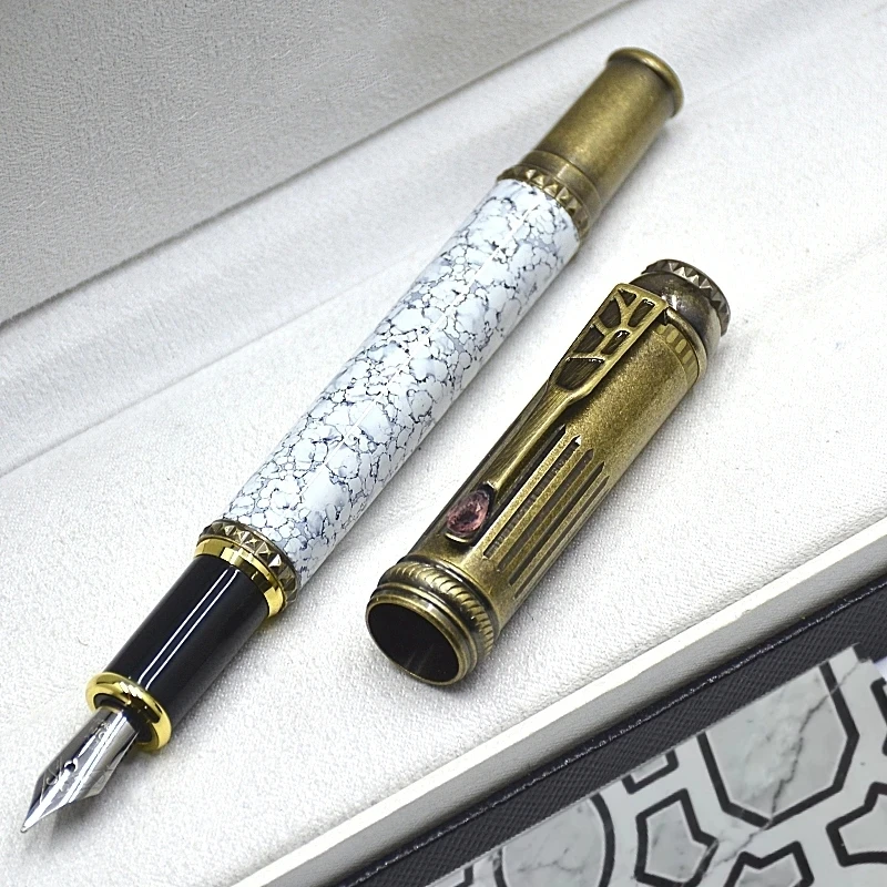 Limited Edition MB Patron Series Burgess Fountain Pen Unique Retro Design Office Writing Roller Ballpoint pens With Diamond Cap