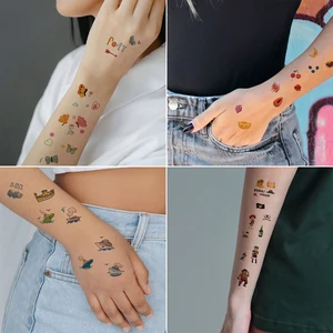 Sevimli Çizgi Dövme Çıkartmaları, gökkuşağı tek boynuzlu at, Hayvan, Prenses, Tekerlek, araba, Tekne, Robot ve Uzay ve Meyve Korsanı, Kelebek Dövmeleri, Elf, 30 adet 6 Büyük satış, dövme tasarımı, iblis avcısı, - №4