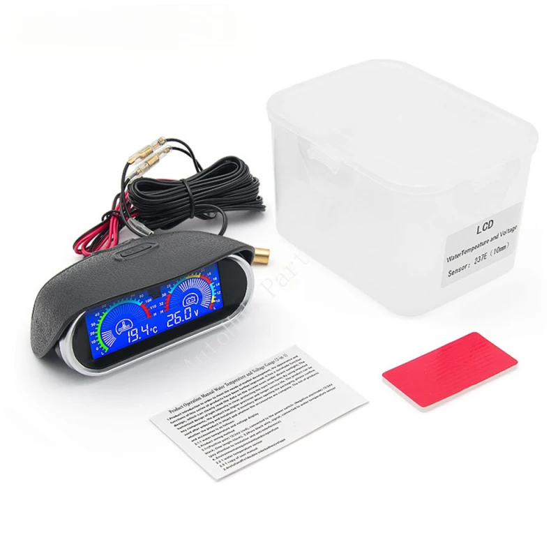 2-in-1水温＆電圧計-–-デュアルディスプレイ付き大型トラック用ダッシュボードモニター