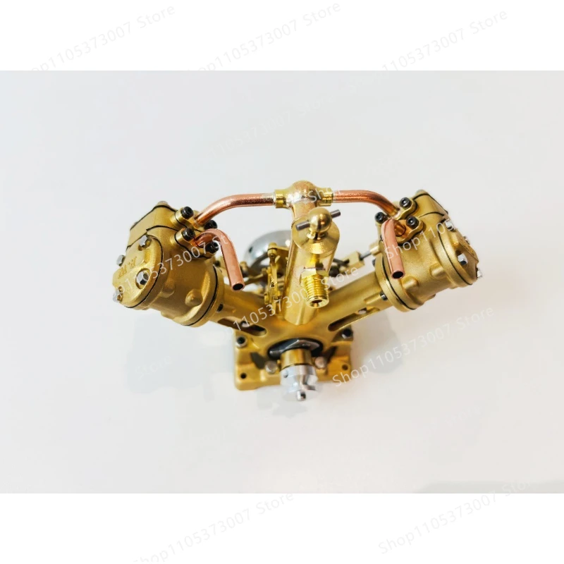 RW-V2 Steam Engine Model Mini Engine Double-Cylinder Steamboat Engine Small Air Pump