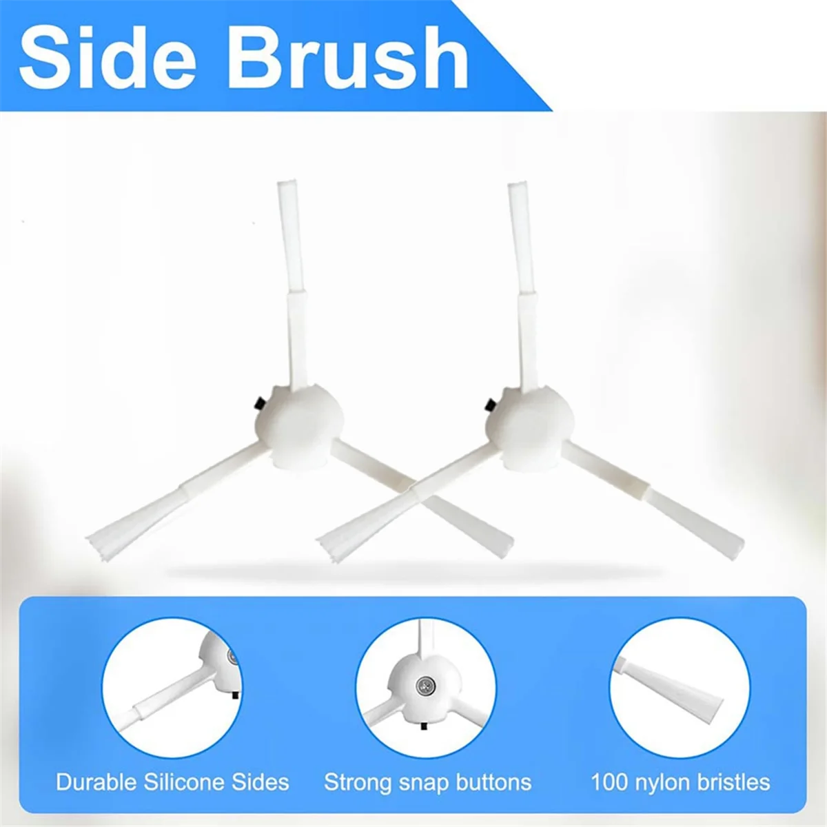 9 قطع فرشاة جانبية لأجزاء المكنسة الكهربائية Xiaomi Mijia 1C، فرشاة جانبية بديلة روبوتية