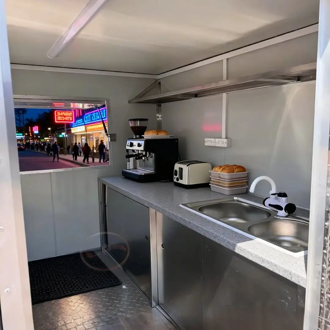 Fried chicken Food Truck fast Food Kitchen Equipment French Fries Catering Trailer Mobile Food TruckFranchise