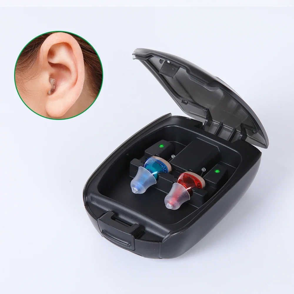 

Rechargeable Hearing Aid Mini Invisible Digital cic Adjustable Tone Sound Amplifier Portable Deaf Elderly digital Hearing Aids