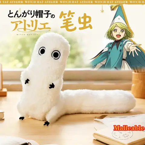 Witch Hat Atelier Fudeworm Plush Toys Doll Fluffy Shapeable Cute Stuffed Toy Anime Merchandise Anime Fans Home Decor Collection