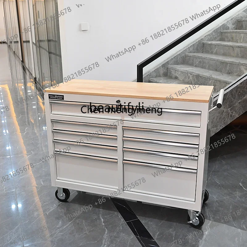 46 Inch Heavy Duty Tool Box Trolley Multifunctional Mobile Workbench Auto Repair Workshop Portable Tool Storage Cabinet