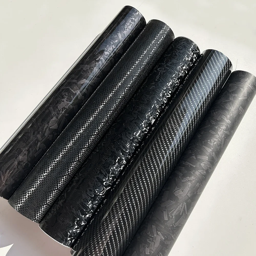 Kohlefaser-Vinylfolien für Autotürschutz Auto-Aufkleber Kohlefaser Schwarz Motorrad-Folie Wasserdichtes Auto-Zubehör – Detail 4