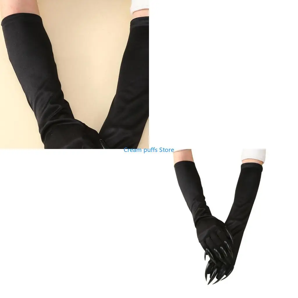 50LE Horrible Halloween Claw Gloves Funny Cosplay Party Long Nails Witches