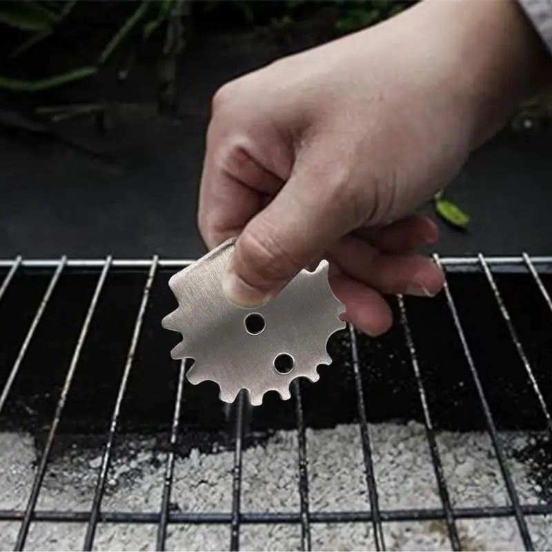 Barbecue Scraper Scrubber Tool Metal Kitchen Accessories Stainless Steel Gadget Cleaner For Barbeque Camping Grill Accessories