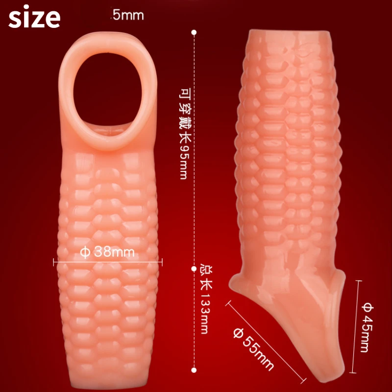 Big Penis Sleeve Lock Sperm Penis Enlargement Cock Ring Penis Extender Sex Toys for Men Delay Ejaculation Vaginal Stimulation