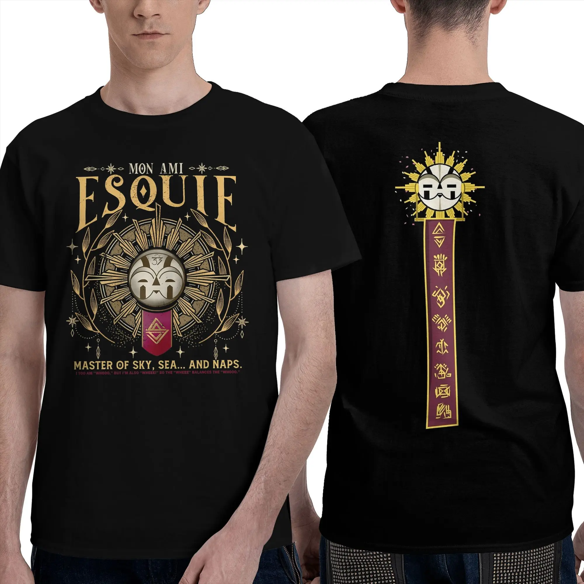 Camisetas de calle Mon Ami Esquie Master Of Sky Clair Obscur Expedition 33, camiseta de videojuego para hombre, ropa de manga corta