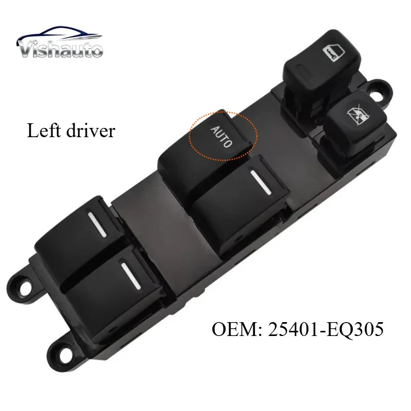 Power Window Master Control Switch Left Driver 25401-EQ305 For Nissan X-Trail T30 Wingroad Patrol Stage 2002-2007