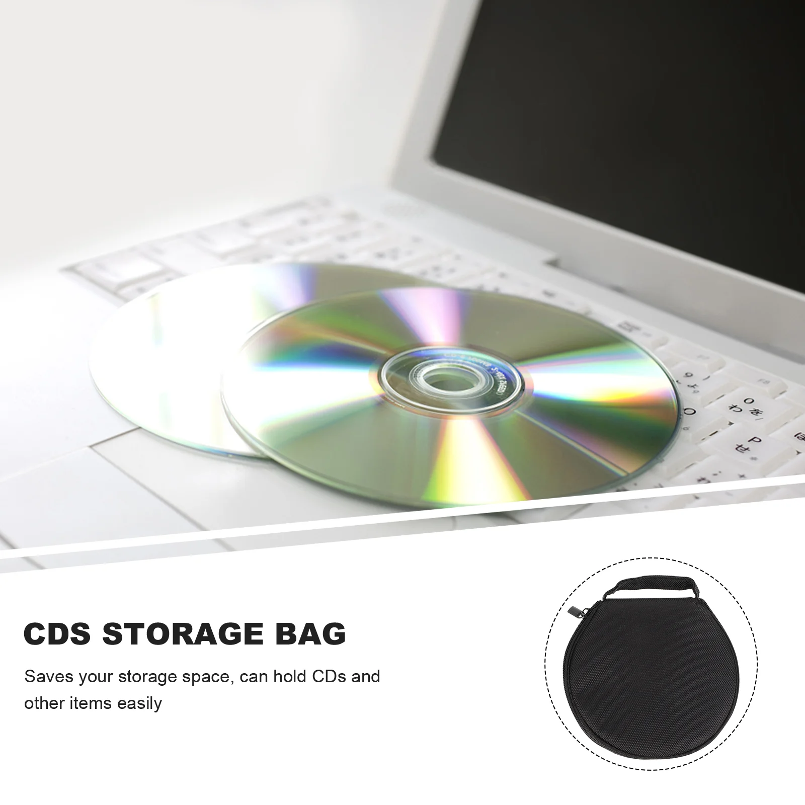 Tas CD Organizer penyimpanan bulat, dompet DVD kantong mobil kapasitas tinggi, casing cakram kain Oxford