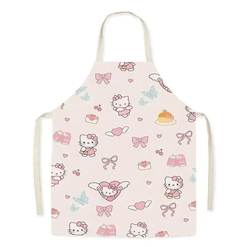 ใหม่ Sanrio Hello Kitty ผ้ากันเปื้อน Young และ Fashionable Kitchen & Household ผู้ปกครอง-เด็กทําอาหารห้องรับแขก Smudge-proof Coveralls
