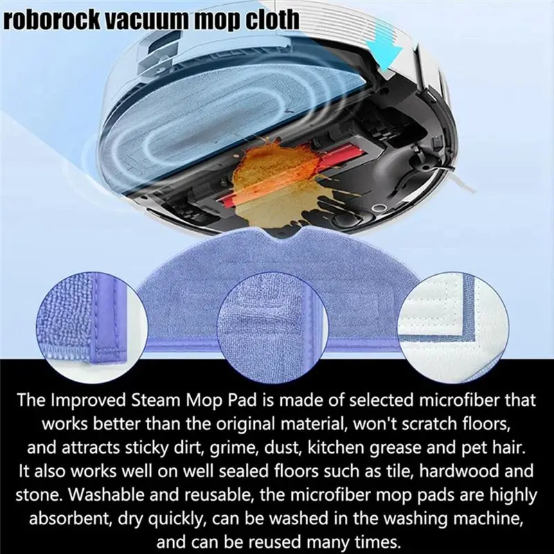 For Roborock S7 S7+ S7 Maxv S7 Maxv Plus T7S T7 Plus T7S Plus Vacuum Cleaner Main Side Brush Hepa Filter Mop Pads Parts