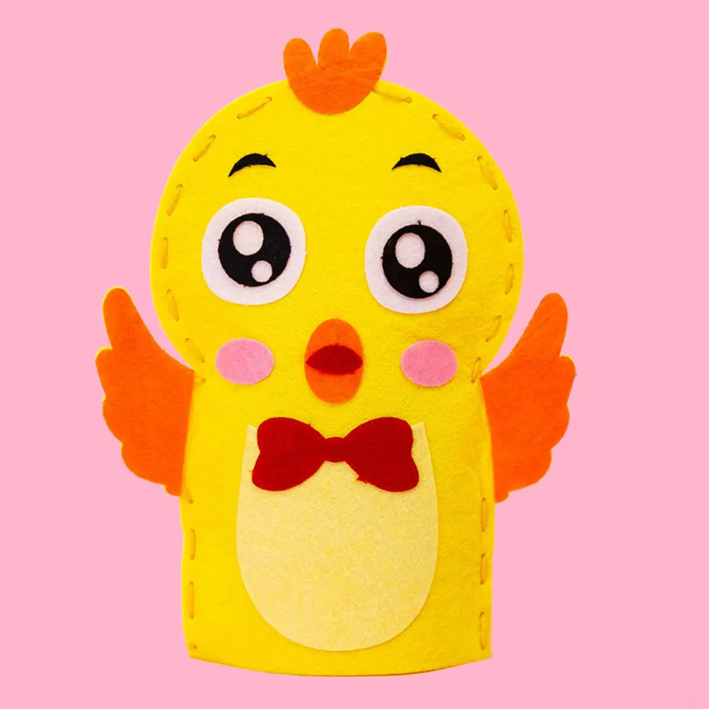 

8 Pcs Hand Puppet Material Bag Toys Sewing Kit Beginners Animal Kids Educational DIY Fabric Weaving Craft Safe