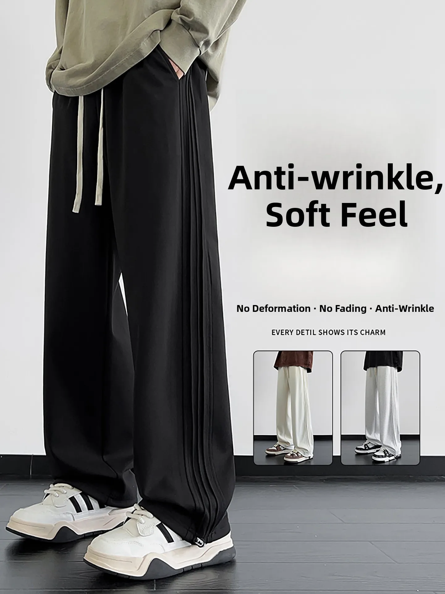 

Мужские рабочие брюки American Sle: весенне-осенние, свободные, прямые, повседневные, длинные, спортивные, модные, брендовые