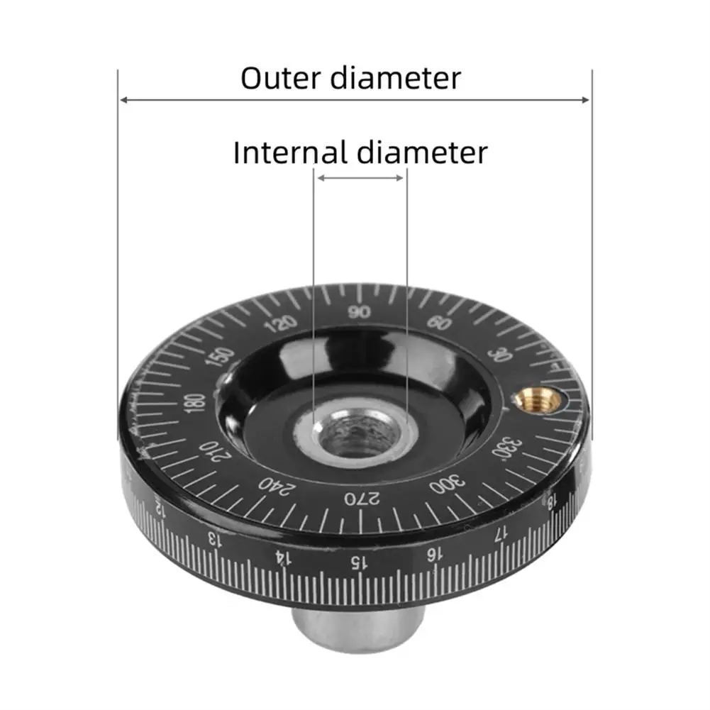 1 Pcs 10X63mm/8X63mm/10X80mm Lathe Hand Wheel Graduated Handwheel With Angle Scale Bakelite Milling Handwheel Mechanical Parts