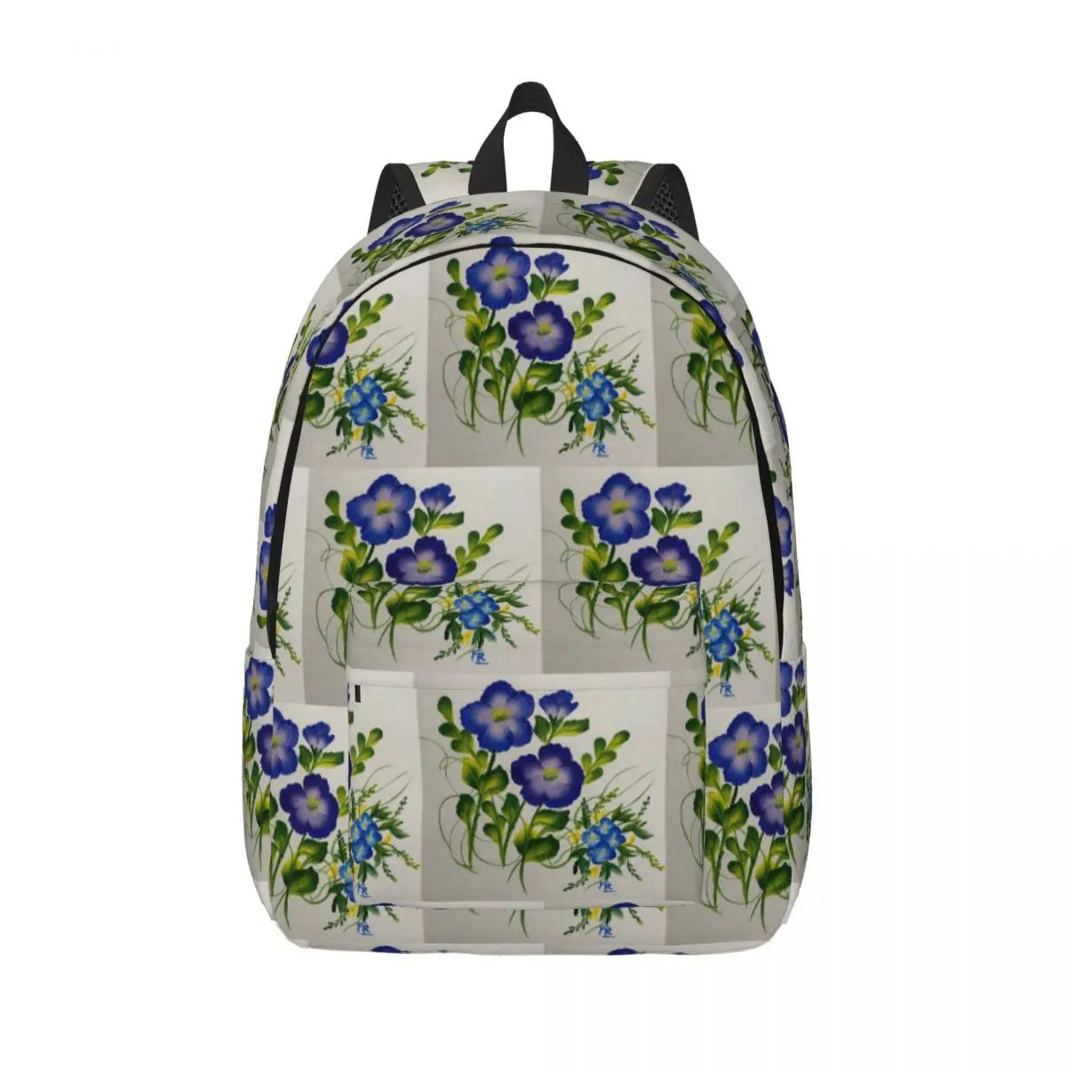 

Blue Violet Spring Flowers Woman Backpacks Boys Girls Bookbag Shoulder Bag Portability Laptop Rucksack Students School Bags